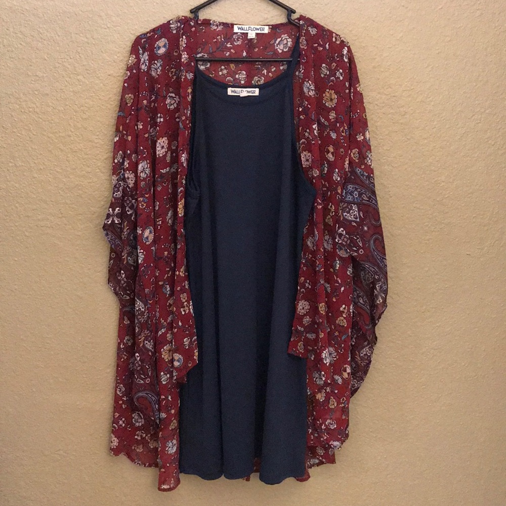 Spaghetti strap tank dress with wrap